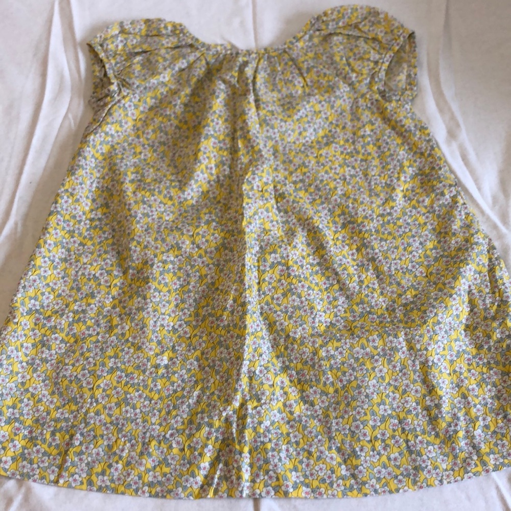 Bonpoint- Yellow Floral Cotton Dress